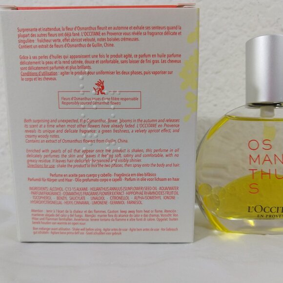L'Occitane Osmanthus Perfume in Oil For Body and Hair 1.6 OZ./50ML NIB - Picture 4 of 5